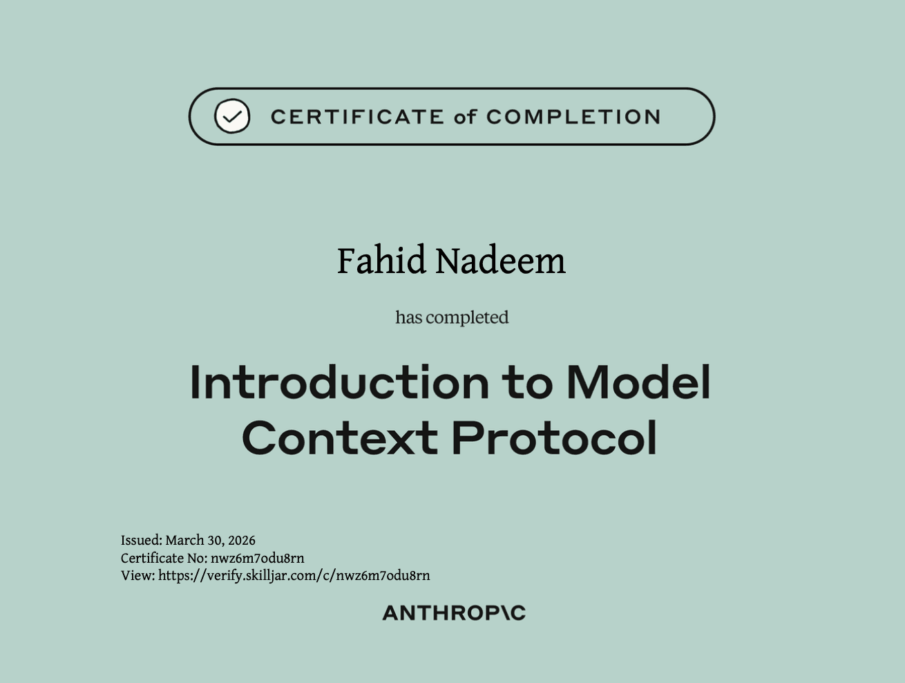 Anthropic Certificate 2