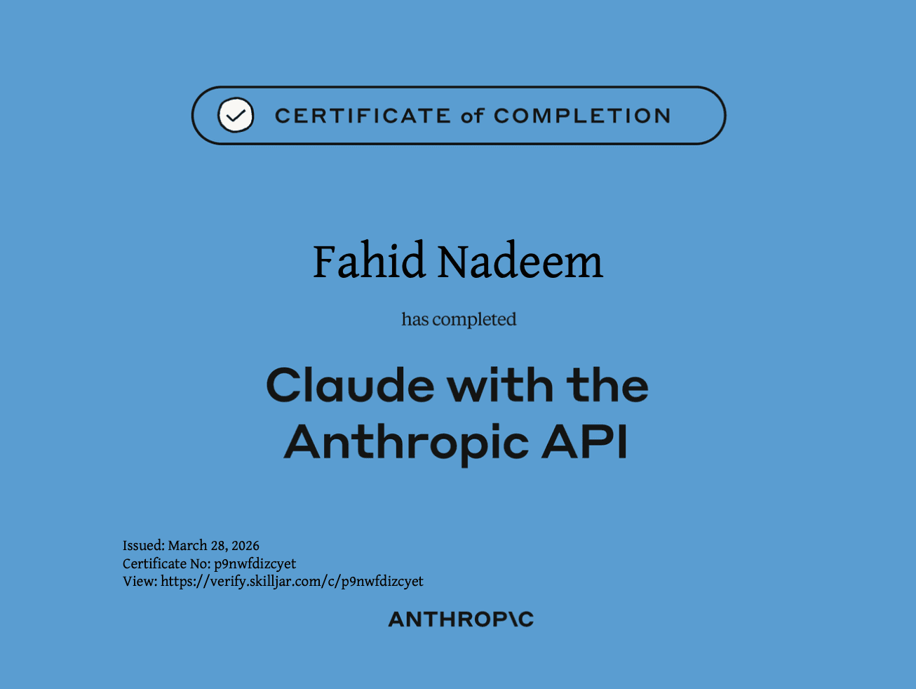 Anthropic Certificate 3